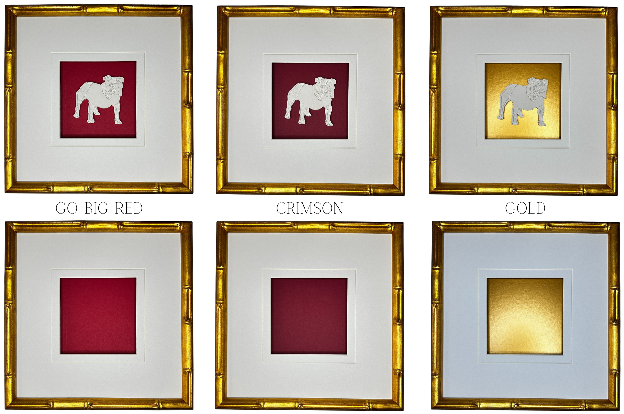 Set of 4 University of Alabama Intaglios 11x14