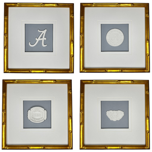 Set of 4 University of Alabama Intaglios 10x10