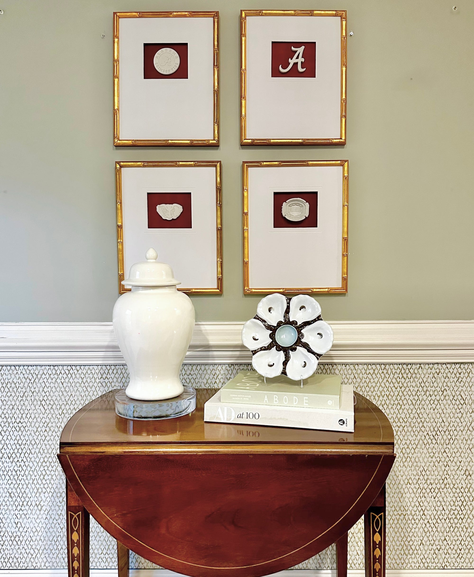 Set of 4 University of Alabama Intaglios 11x14
